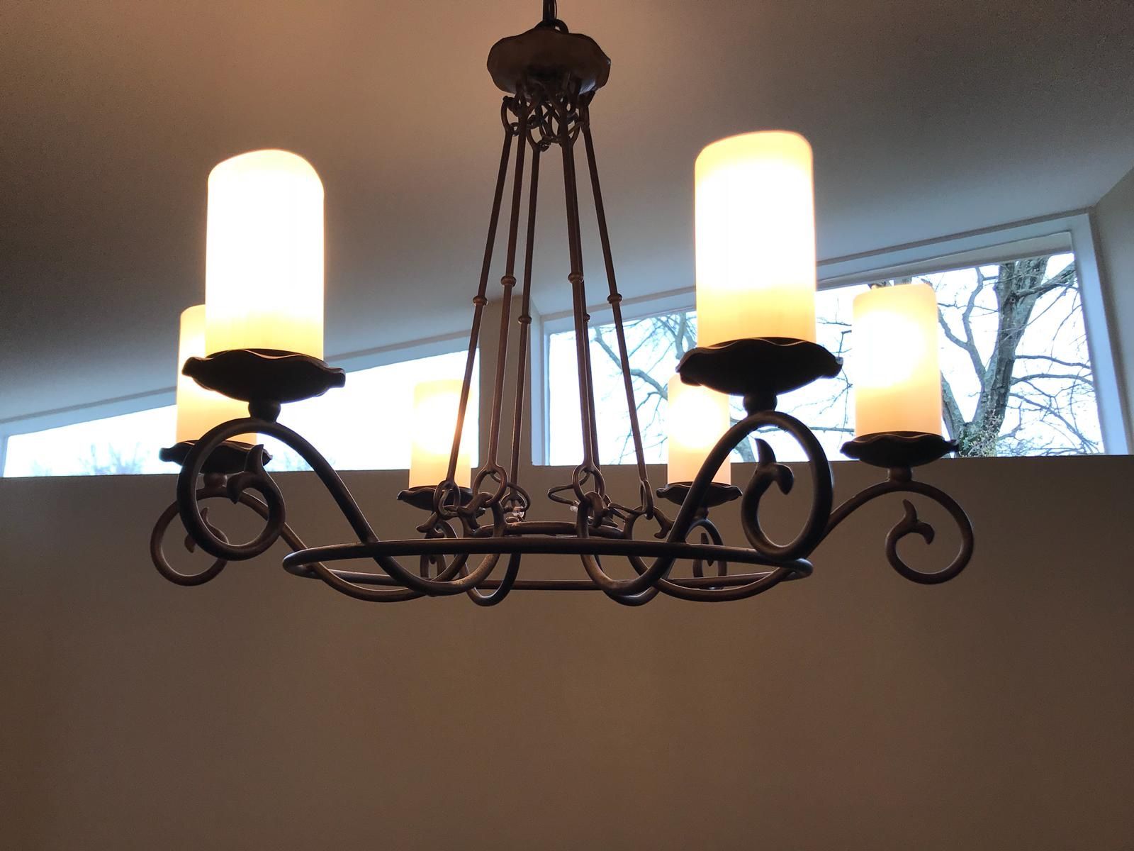 Beautiful metal chandelier