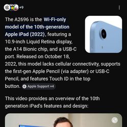 Apple iPad 10th generation 64gb