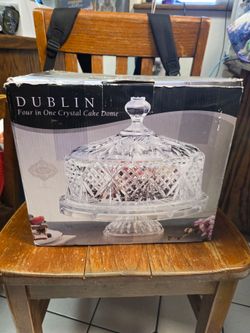 Dublin 4 in 1 Crystal Cake Dome/Punch Bowl
