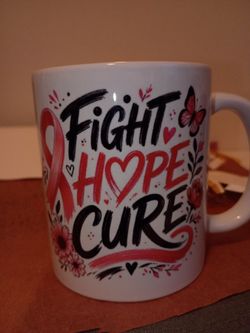 Fight Hope Cure Breast Cancer Awareness Mug