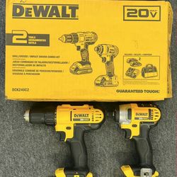 Dewalt DCK240C2 Drill/Driver/Impact Driver Combo Kit 