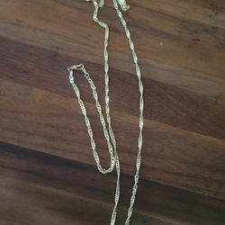 14kt GP Necklace & Bracelet