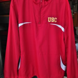 USC TROJANS QUARTER ZIP WINDBREAKER JACKET 