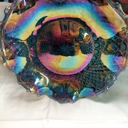 Carnival Glass Bowl, Indiana Glass, Iridescent Dish