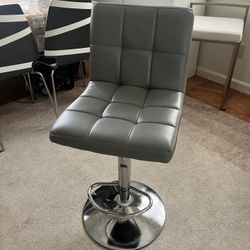 Gray Adjustable Bar stool