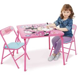 Minnie Mouse Folding Table And Chairs 