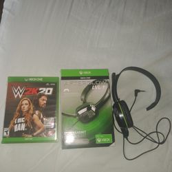 Xbox One Headset And Wwe2k20 Basically Brand New