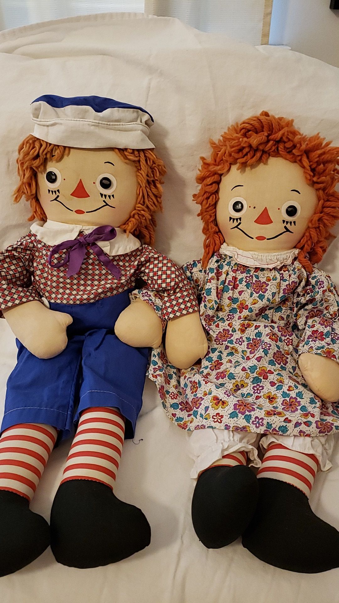 Vintage Raggedy Ann & Andy Dolls Collectable Antique