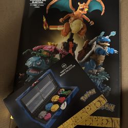 Lego Kanto Region Badge Collection and Venusaur, Charizard, and Blastoise
