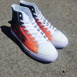 Custom Kiks Flame Hi Tops
