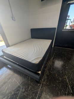 Queen frame with mattress( box spring also included)