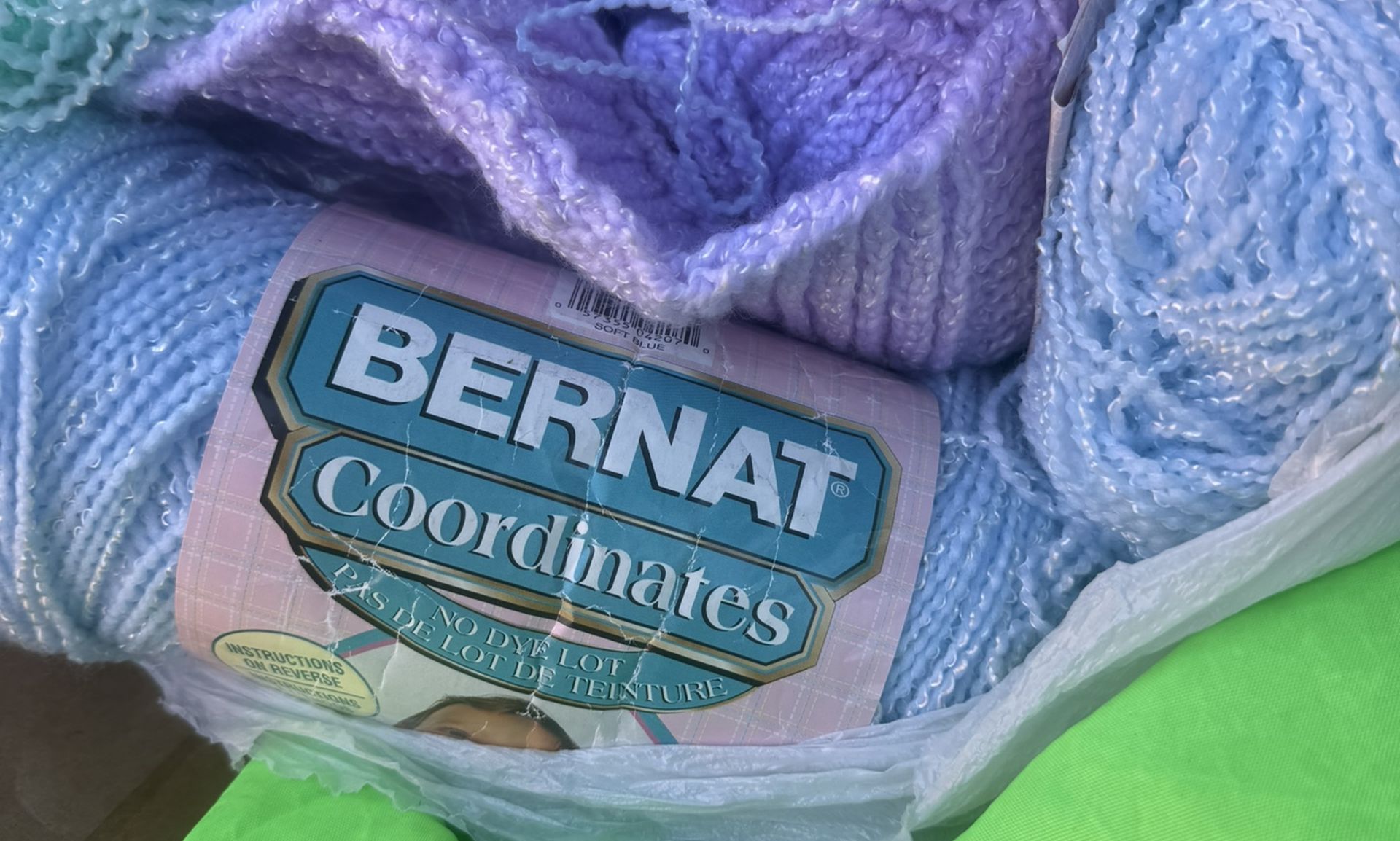 Premier Just Yarn Bundle And Extra Fabric And Crochet Needles