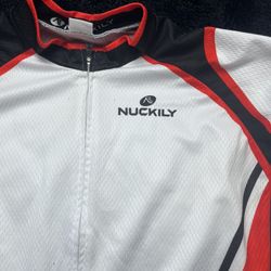 NUCKILY NJ502 MENS CYCLING JERSEY (RED)XL White Black 