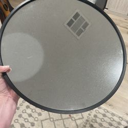 16” Black Round Mirror