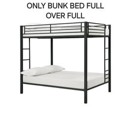 DHP Full over full  Metal Bunk Bed, Black