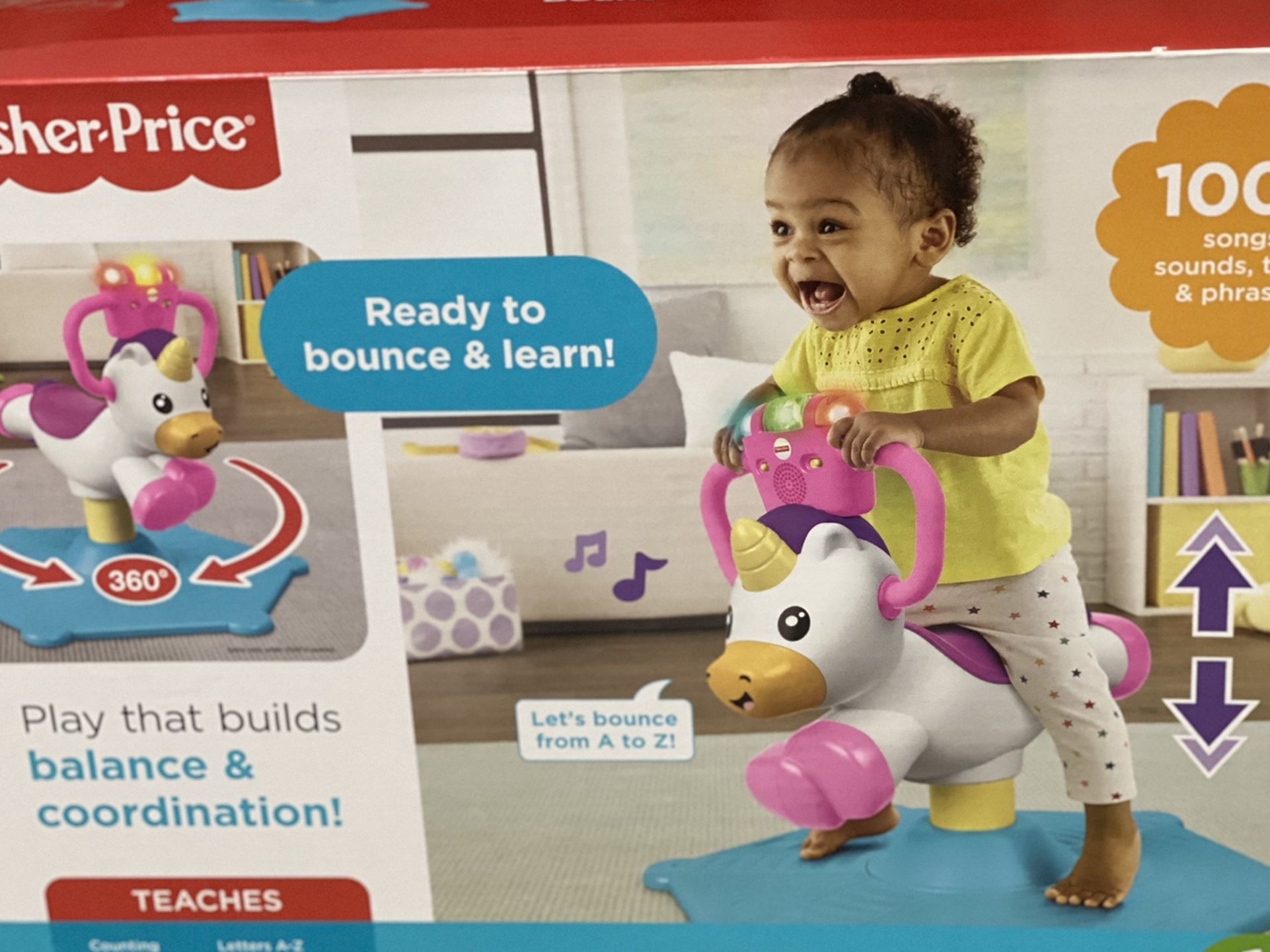 Fisher Price Bounce And Spin Unicorn