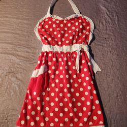 Disney Parks Minnie Mouse Polka Dot Apron