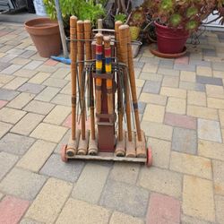 Vintage Lawn Croquet Set