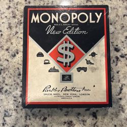 Vintage Monopoly Rare 1935 New Edition