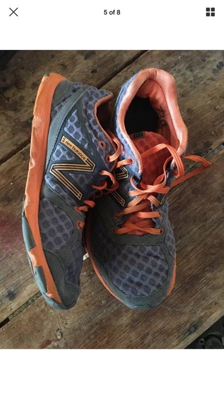 Mens New Balance ME402LG1 Running Shoes Size 10. GREY/ORANGE