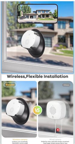 Cameras for Home Security 2.4GHz & 5GHz WiFi,Ai Color Night Vision,Instant Notification,Motion Detection,45 Day Battery,No Drilling Required,Removable