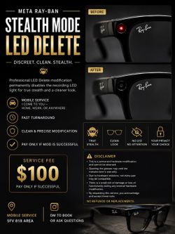 🥷 META RAY-BAN STEALTH MODE LED DELETE MOD 🥷