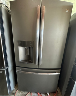 GE Stainless Steel 3-Door Refrigerator with Ice Maker