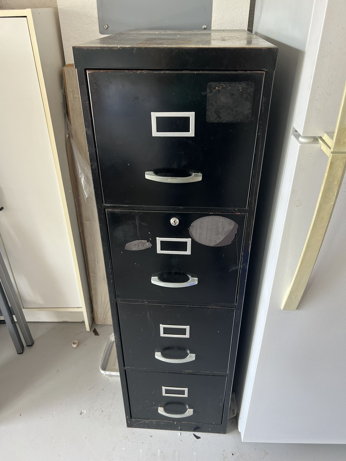 Black Metal Filing Cabinet