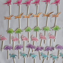 Dinosaur Party Cupcake Toppers - 36 Pcs