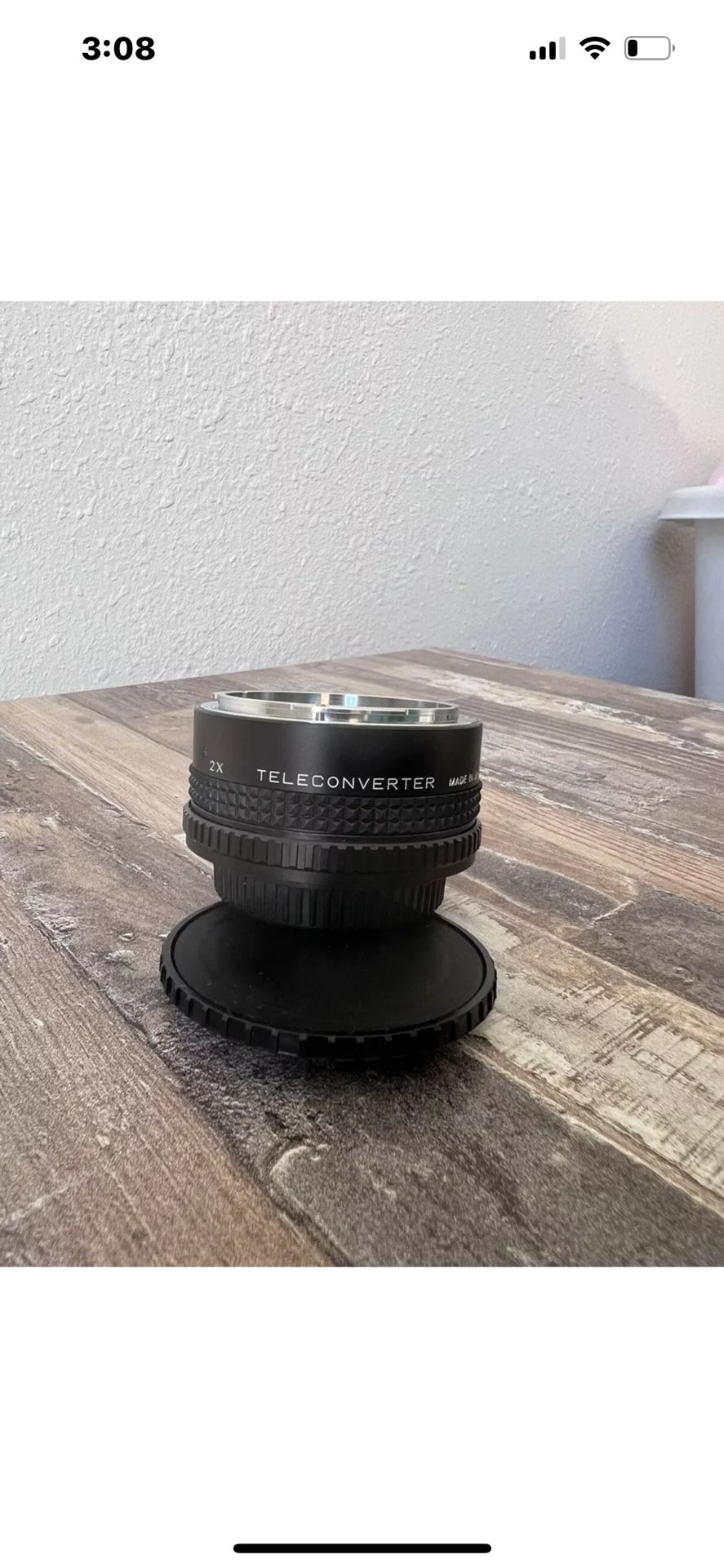 Seikanon 2x Teleconverter for Minolta MD/SR Cameras both caps Good Condition