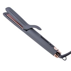 Hairitage Go With The Flow 2-in-1 Ceramic Gray Flat Iron Hair Straightener & Curling Iron, New-Open Box