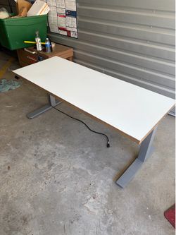 White standing desk