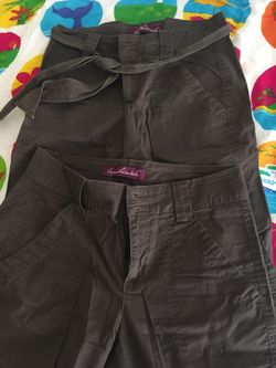 Ladies capri shorts- 2 pair- brown