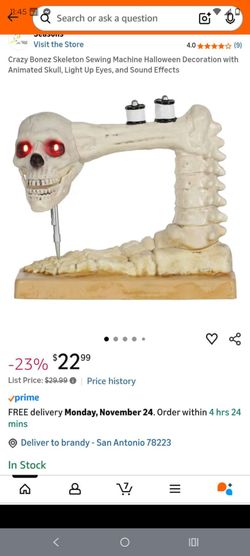 Brand New Halloween Fake Scary Sewing Machine $15