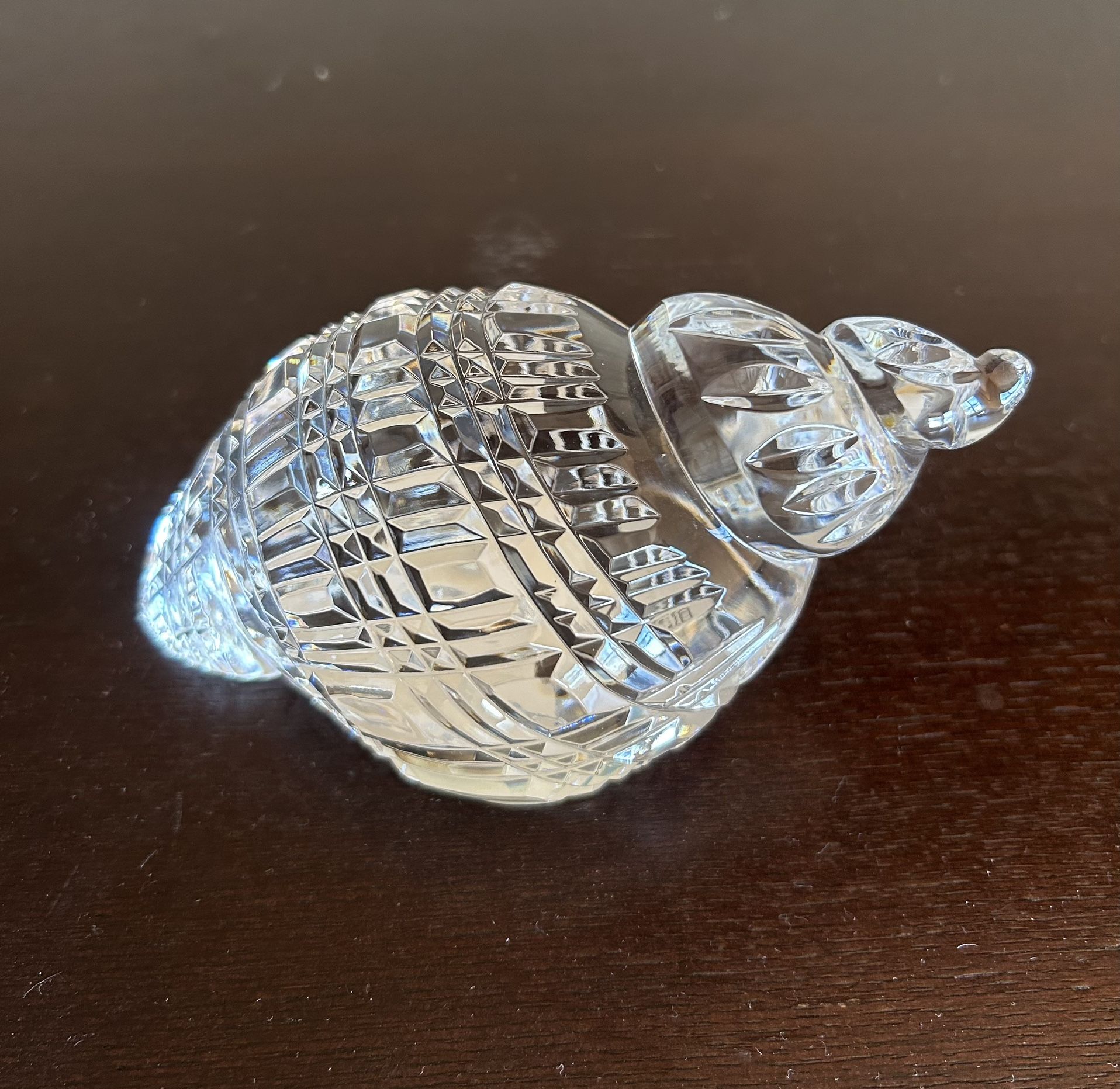 Waterford Crystal Conch Shell Paperweight