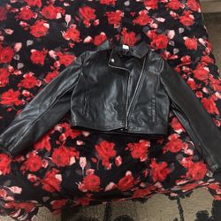 Kid Crop Leather Jacket 