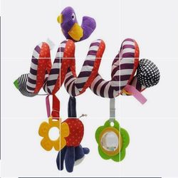 CLEAN Mamas and Papas spiral crib, stroller or car seat activity sensory soft toy rattle $10 FIRM