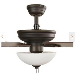44" Ceiling Fans In Oiled Rubbed Bronze Finished