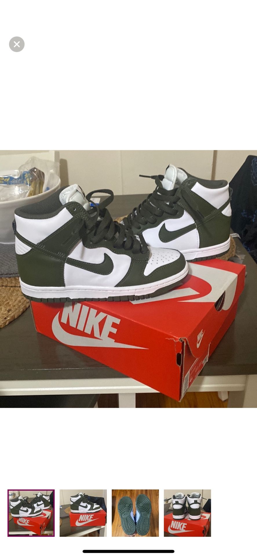 Nike Dunks High Top Khaki Size 4Y