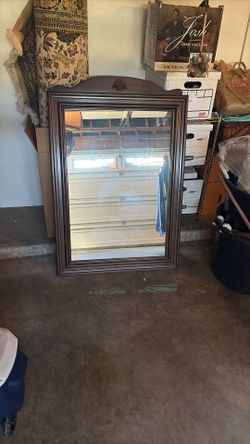 Large Frame Antique Mirror