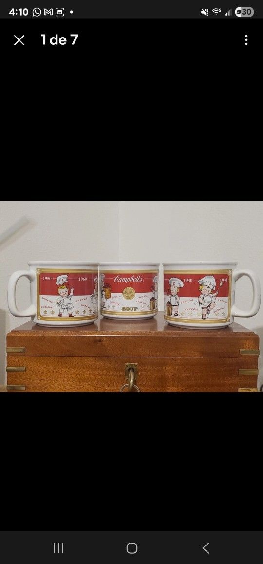 Vintage Campbells 2001 Ceramic Mug 3.7" Collectibles 1(contact info removed) Timeline 14oz.