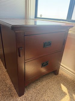 Pair of Dark Wood Dressers/Nightstands/Chest of Drawers