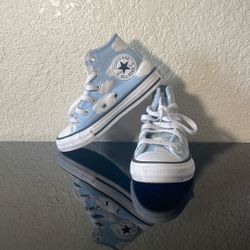 Converse Blue w White Clouds Childs Size 12