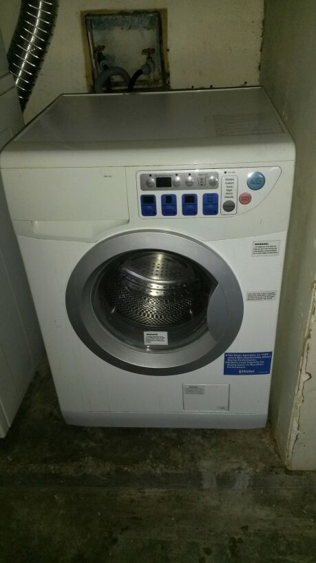 Haier HWD1000 Front Load Washer/Dryer Combo 1.5 cu. ft. Capacity, Ultra-Quiet Construction, 1000 RPM, 7-cycle, SS Drum, Ventless Drying