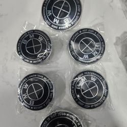Bmw Black Anniversary Center Caps 65mm 6 Piece