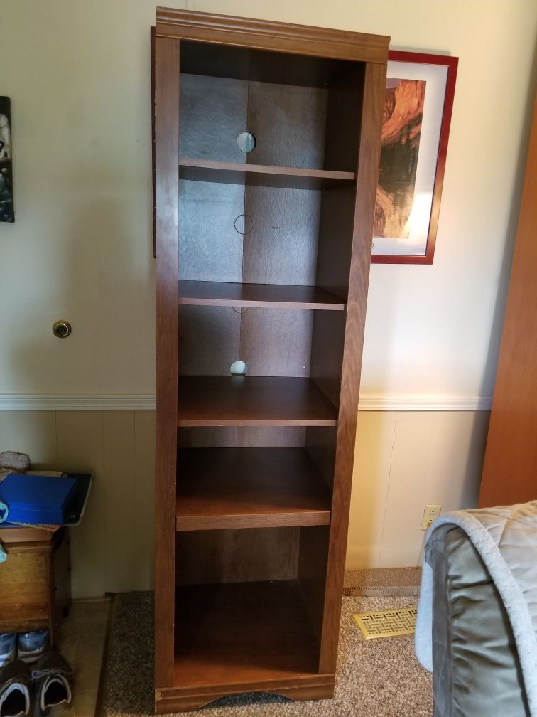 Tall bookcase shelf cabinet unit