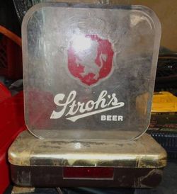 Stroh's Beer Clock Sign
