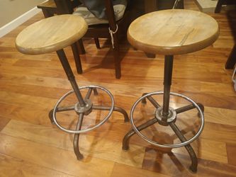 Vintage industrial shop stools