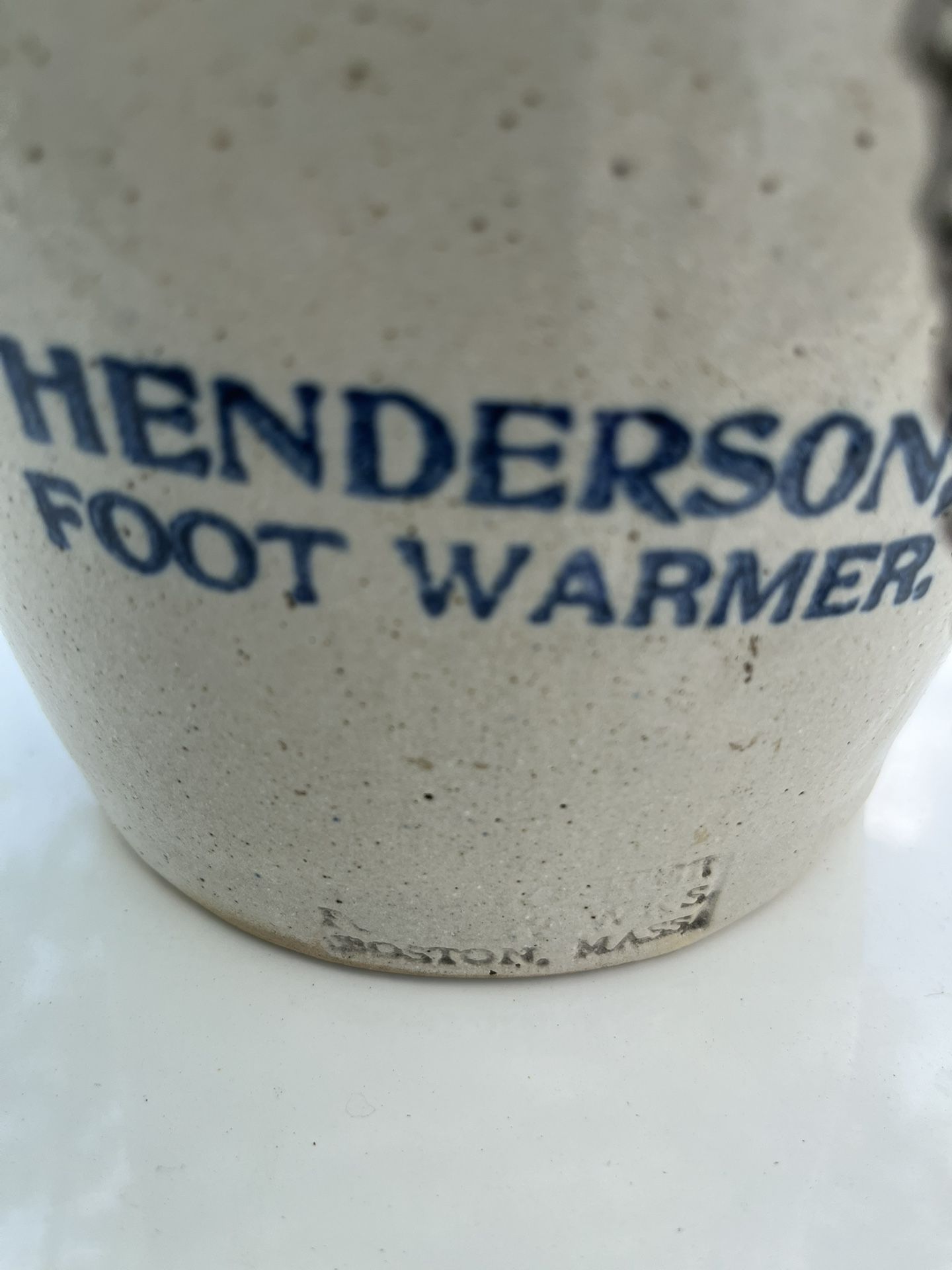 Unique Stoneware Foot Warmer Massachusetts
