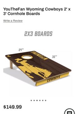 Wyoming Cowboys Corn Hole Boards Brand New In Box